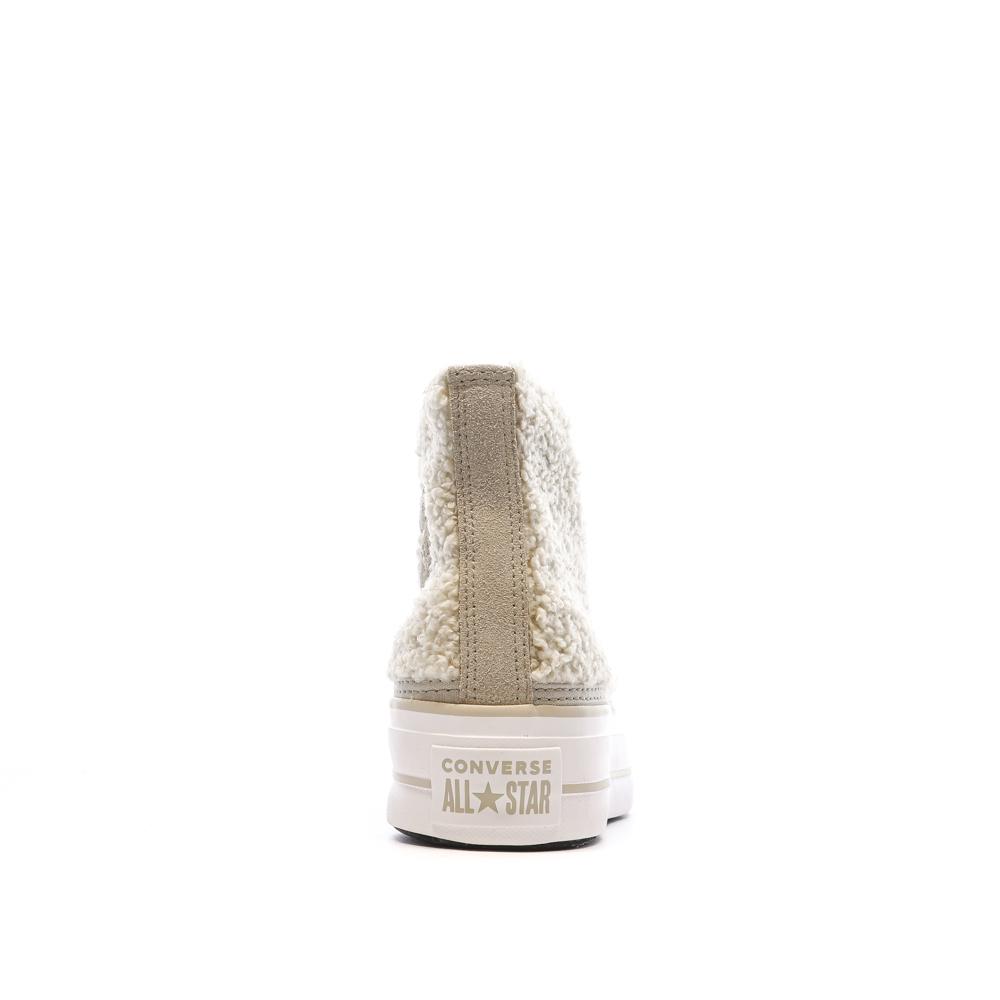 Baskets Beiges Femme Converse Chuck Taylor All Star Lift A05509C vue 3