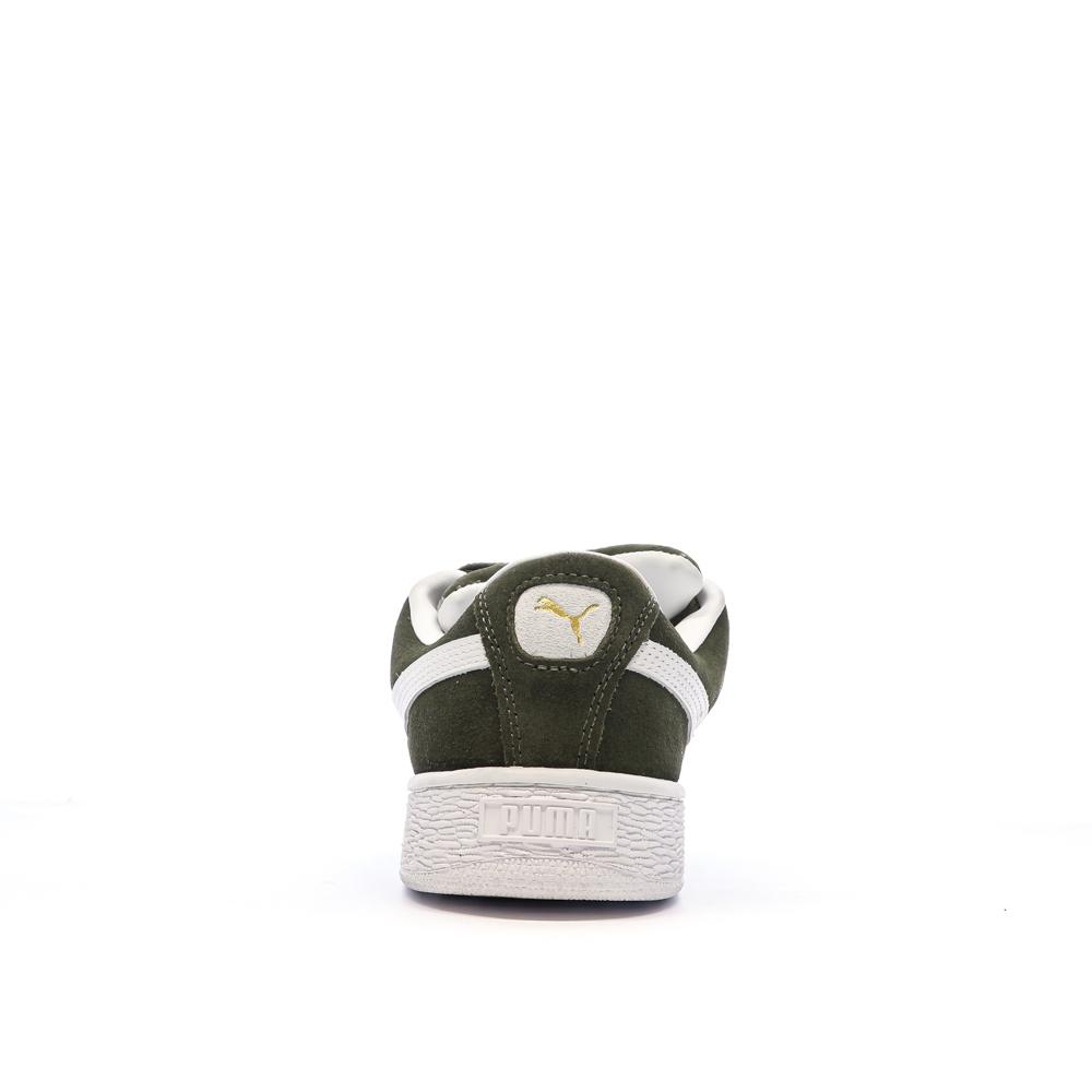 Baskets Kaki/Blanc Femme Puma Suede XL vue 3