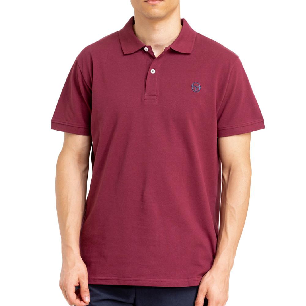 Polo Bordeaux/Marine Homme Sergio Tacchini Iconic pas cher