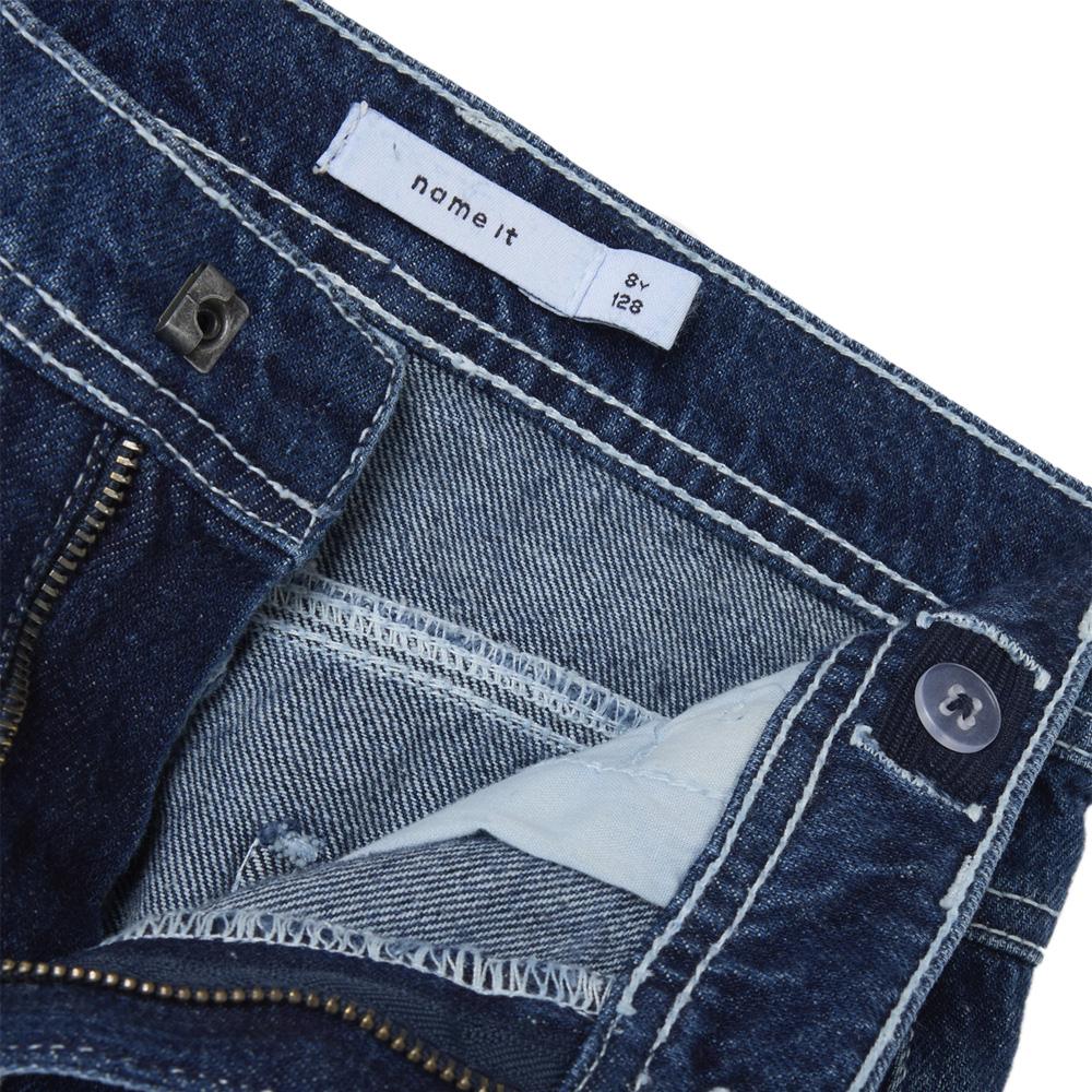 Jean Regular Bleu Foncé Fille Name it Straight 5950 vue 3