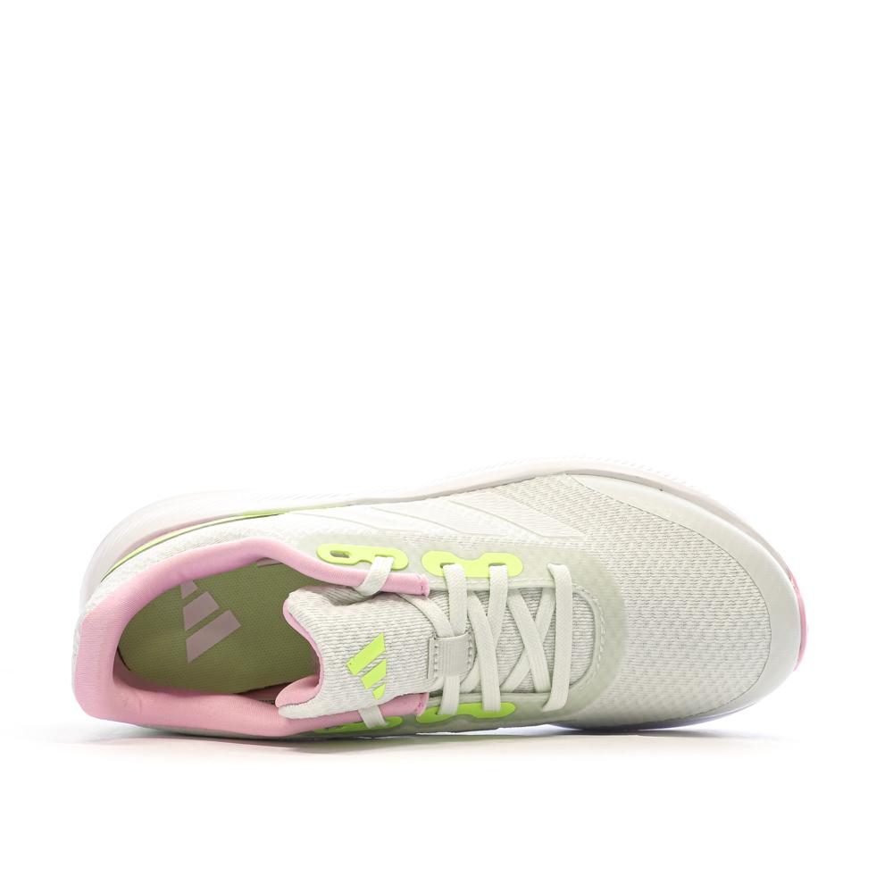 Chaussures de running Blanches/Roses Fille Adidas Runfalcon vue 4