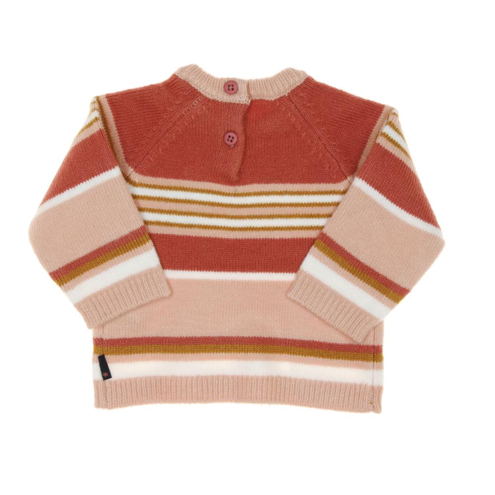 Pull Rose à rayures Fille EOM Koray vue 2