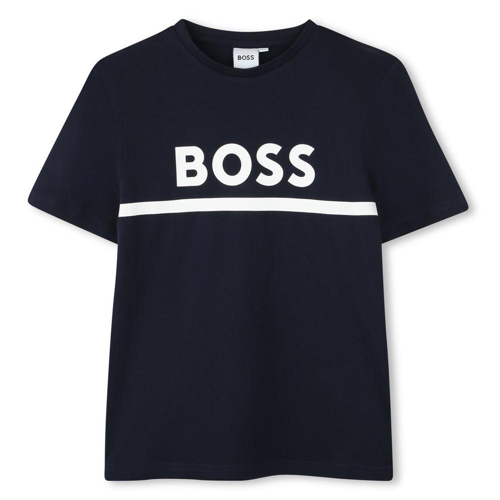 Camiseta azul marino para niño de Hugo Boss J52701 barato