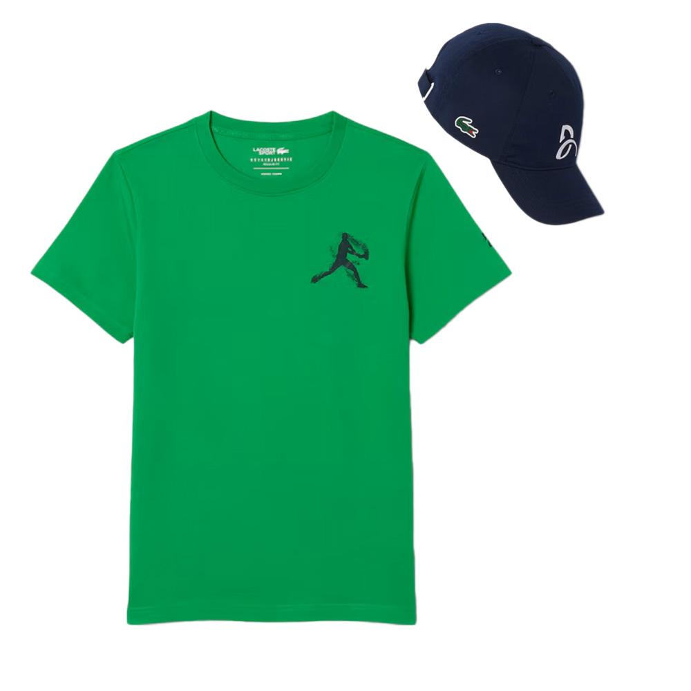 T-Shirt + Kappe Grün Herren Lacoste TH1044 Ansicht 2