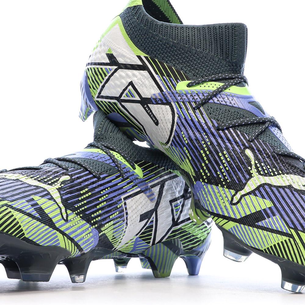 Chaussures de Foot Marines/Vertes Homme Puma Future 7 Ultimate FG/AG vue 7