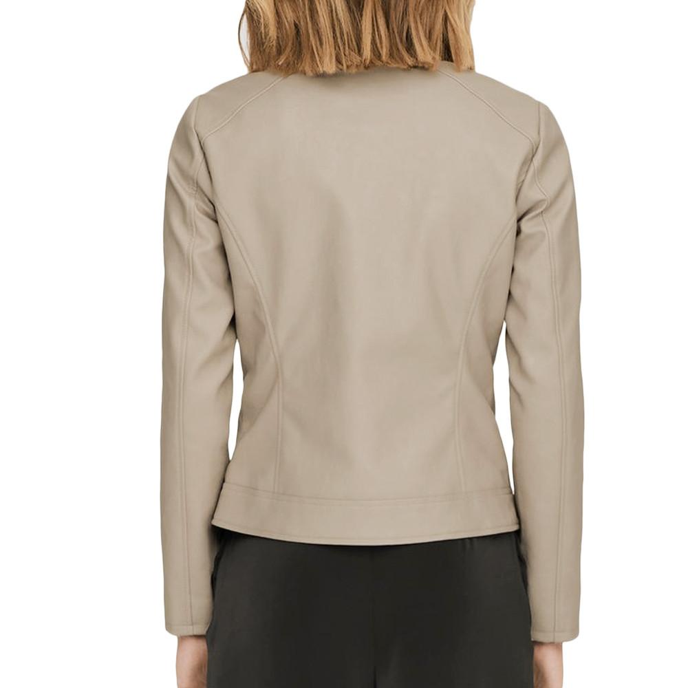 Veste Simili Cuir Beige Femme JDY Emily vue 2