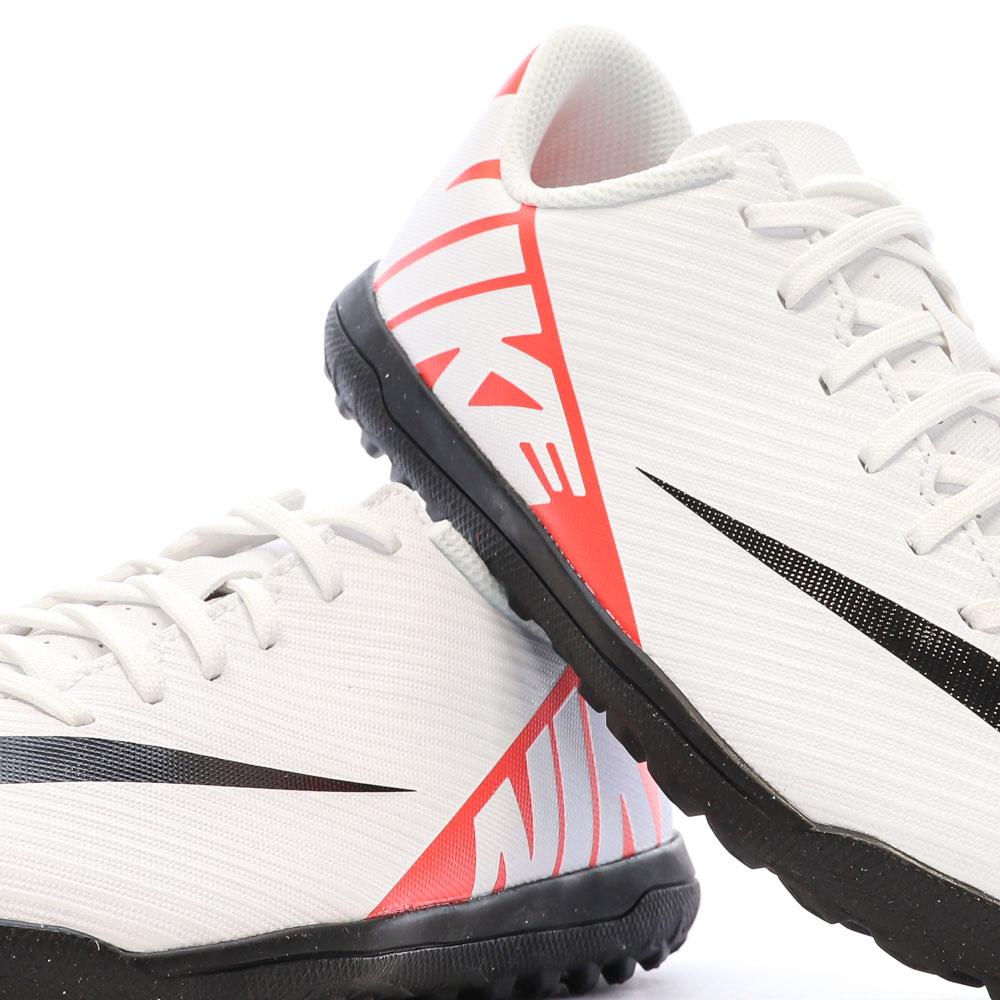 Chaussures de Foot Blanc/Rouge Junior Nike Vapor 15 Club TF vue 7
