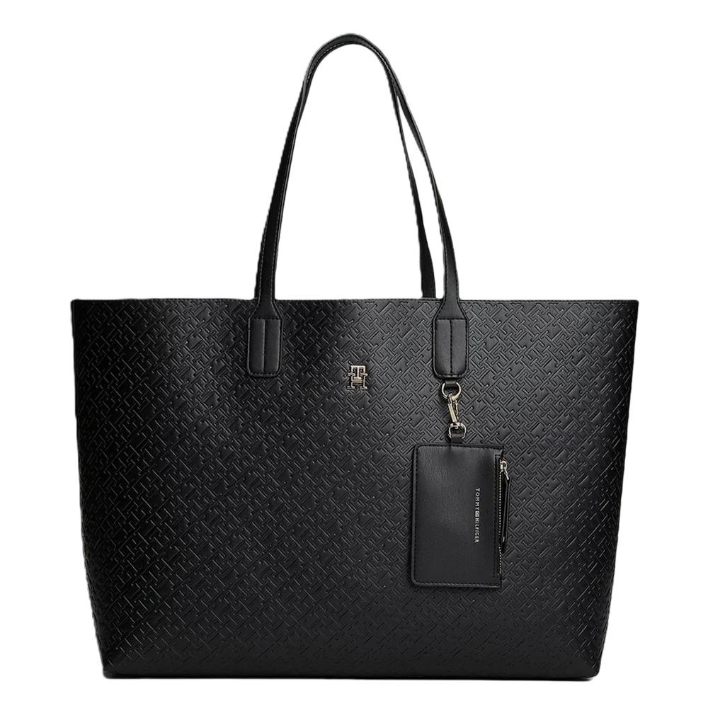 Sac Cabas Noir Femme Tommy Hilfiger Icon Tote pas cher