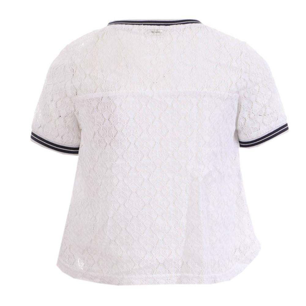 T-shirt en Dentelle Blanc Fille Teddy Smith Tibu vue 2