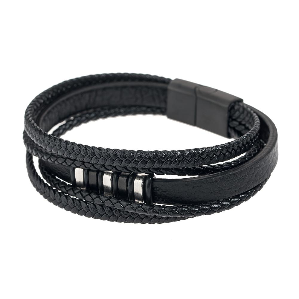 Bracelet Noir Geographical Norway 315116 pas cher
