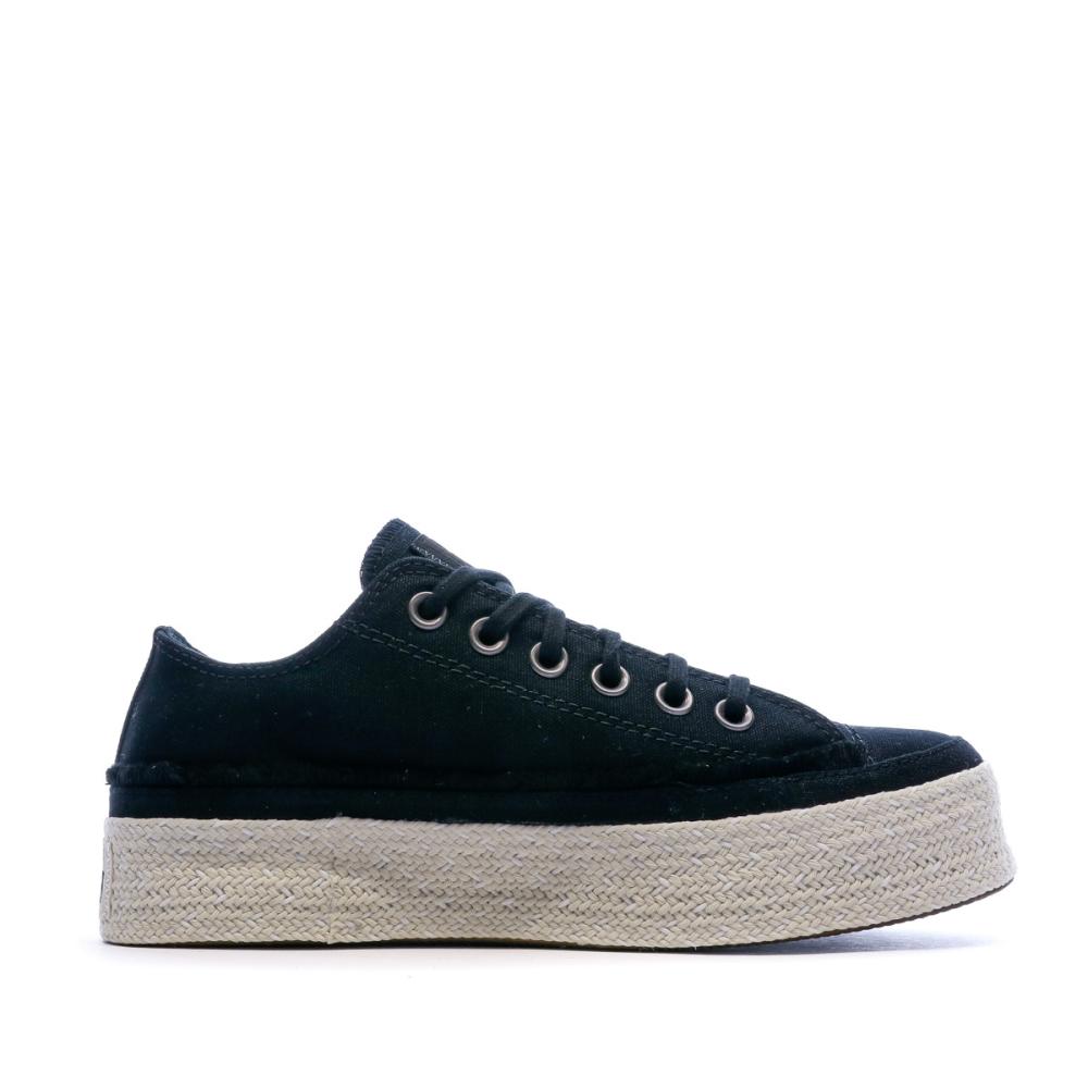 Baskets espadrille noires femme Converse Chuck Taylor All Star vue 2