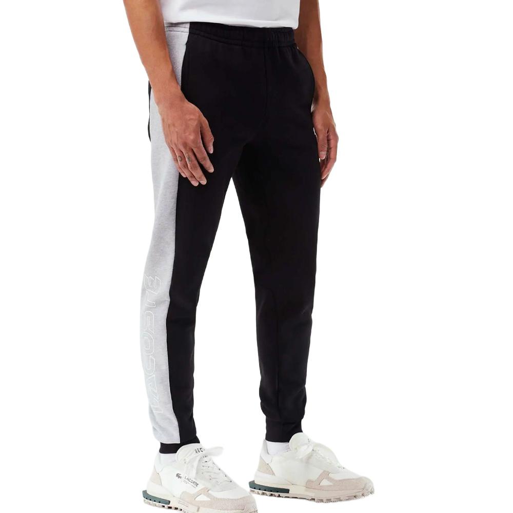 Jogging Noir Homme Lacoste color-block pas cher