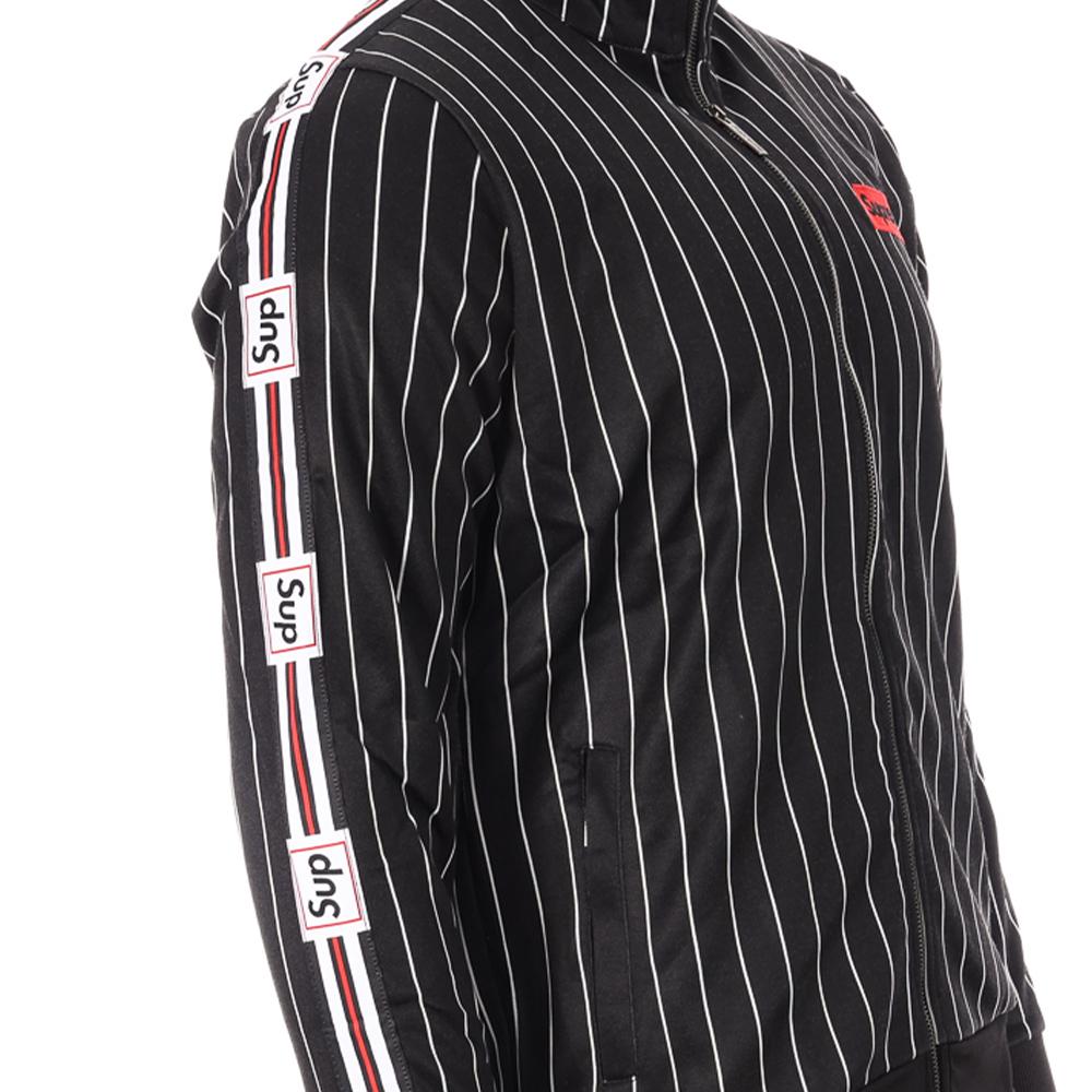 Veste Zippé Noir Homme Supreme Grip STRIPES vue 3