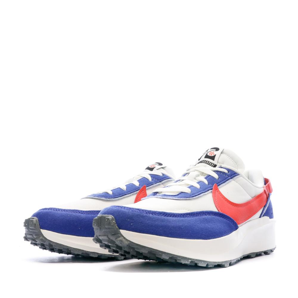 Baskets Blanche/Bleu Homme Nike Waffle Debut Swoosh vue 6