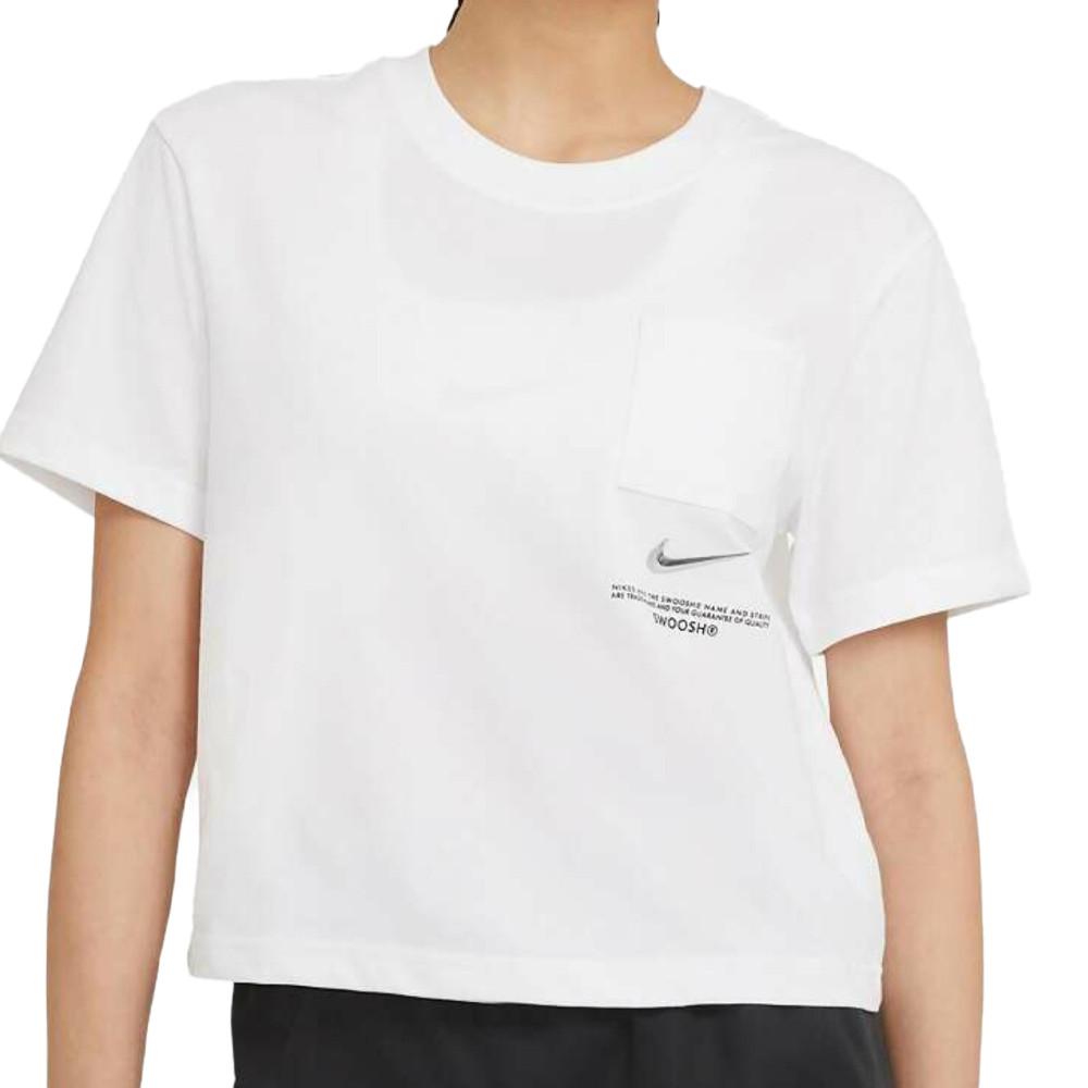 T-shirt Blanc Femme Nike Nsw Swoosh pas cher