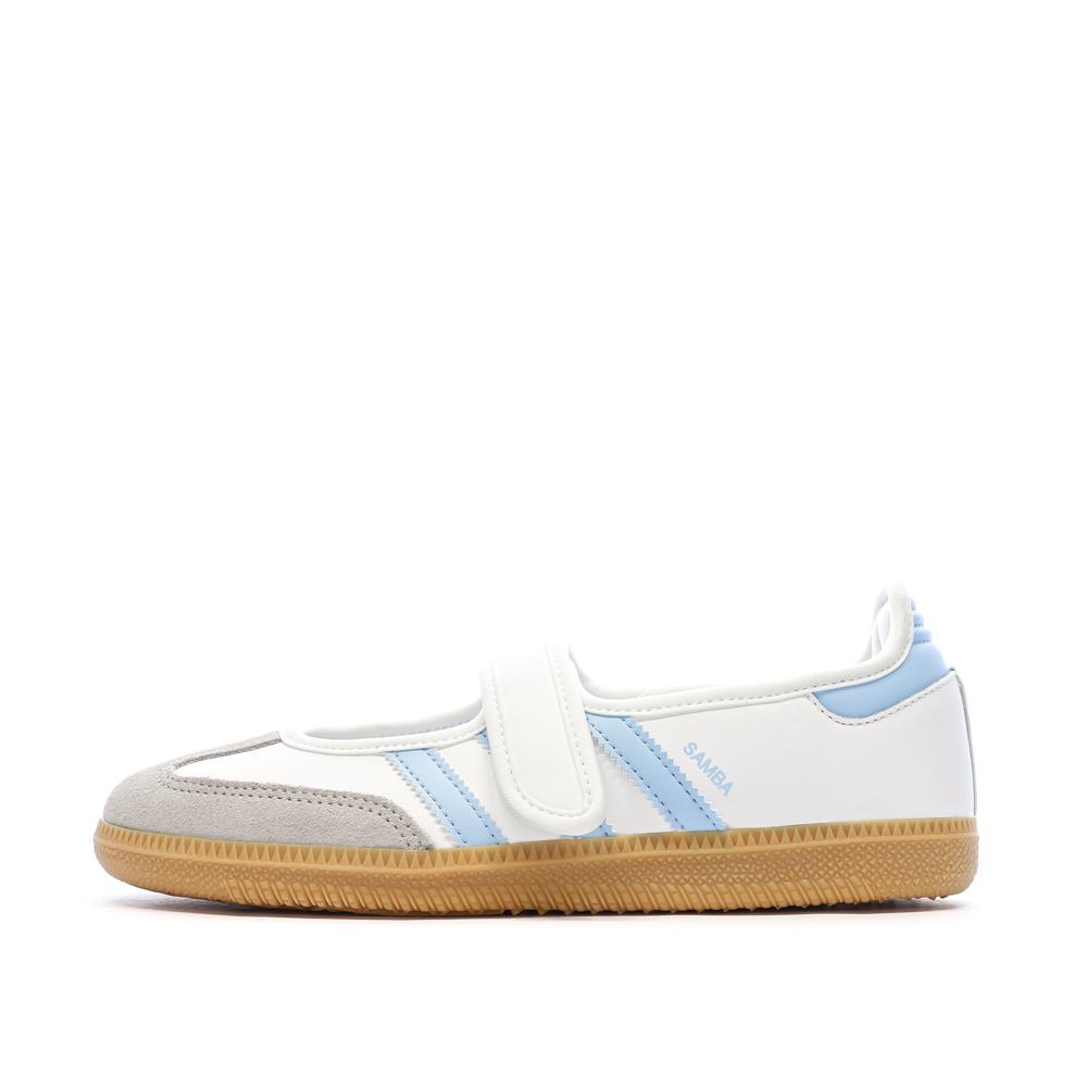 SAMBA JANE Baskets Blanc/Bleu Adidas pas cher