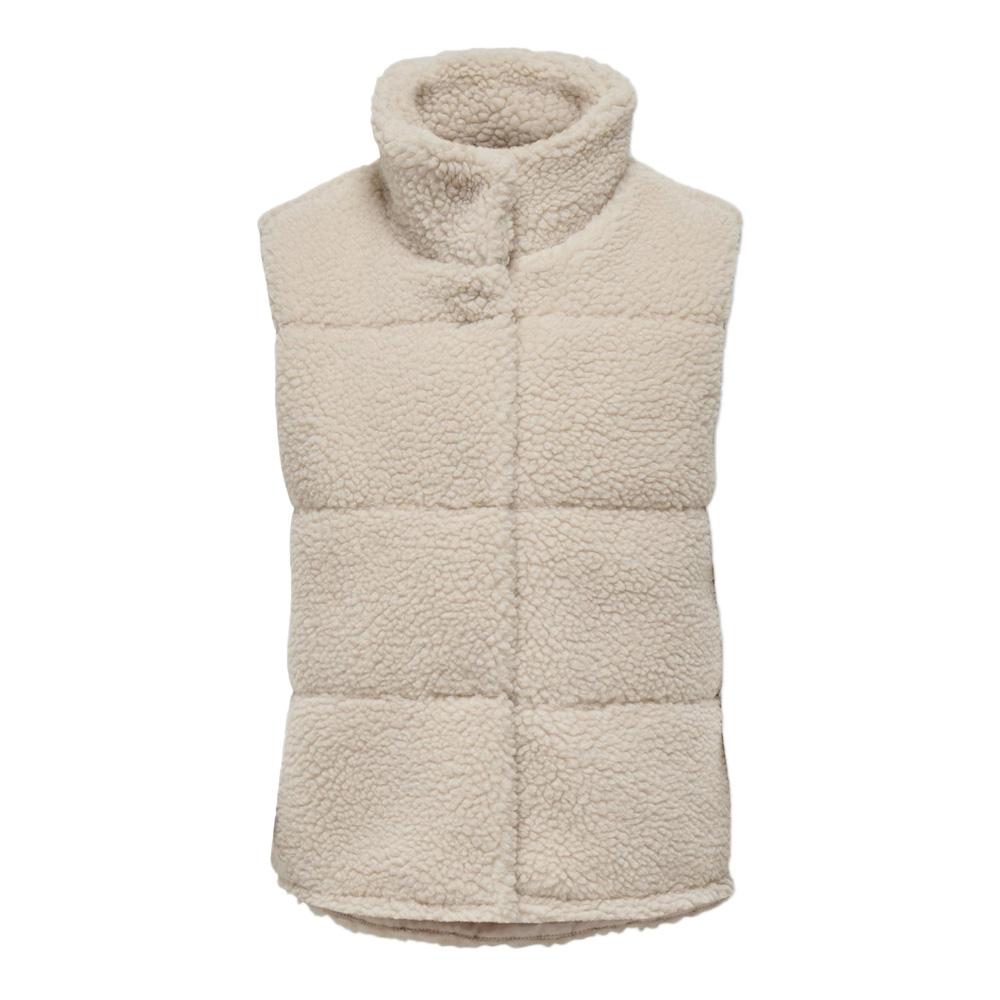 Gilet Ecru Fille Kids ONLY Sandra Teddy Waistcoat vue 3