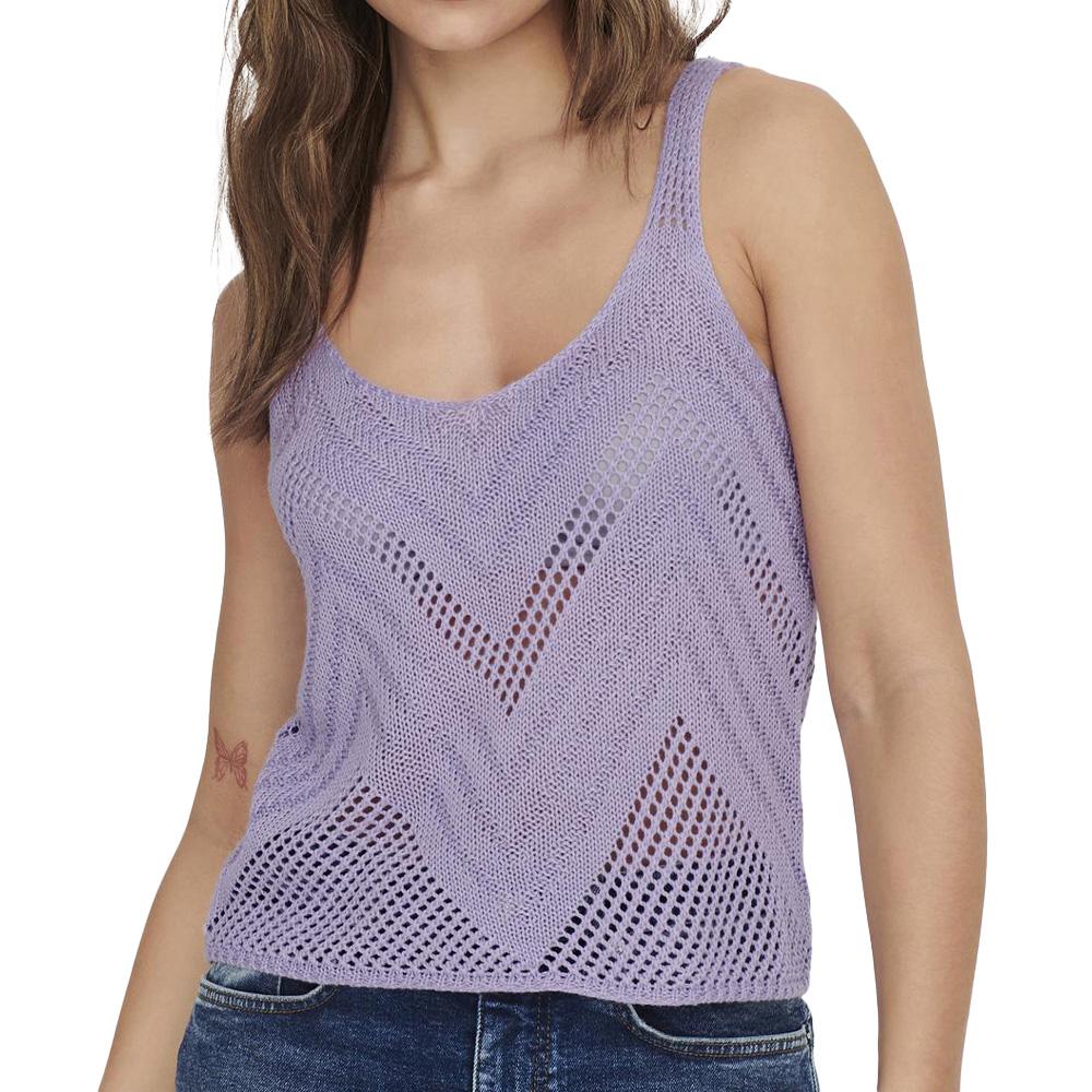 Top Crochet Violet Femme Jdy 15226348 pas cher
