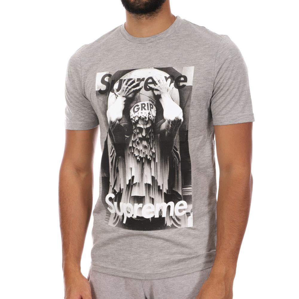 T-shirt Gris Homme Supreme Grip God pas cher