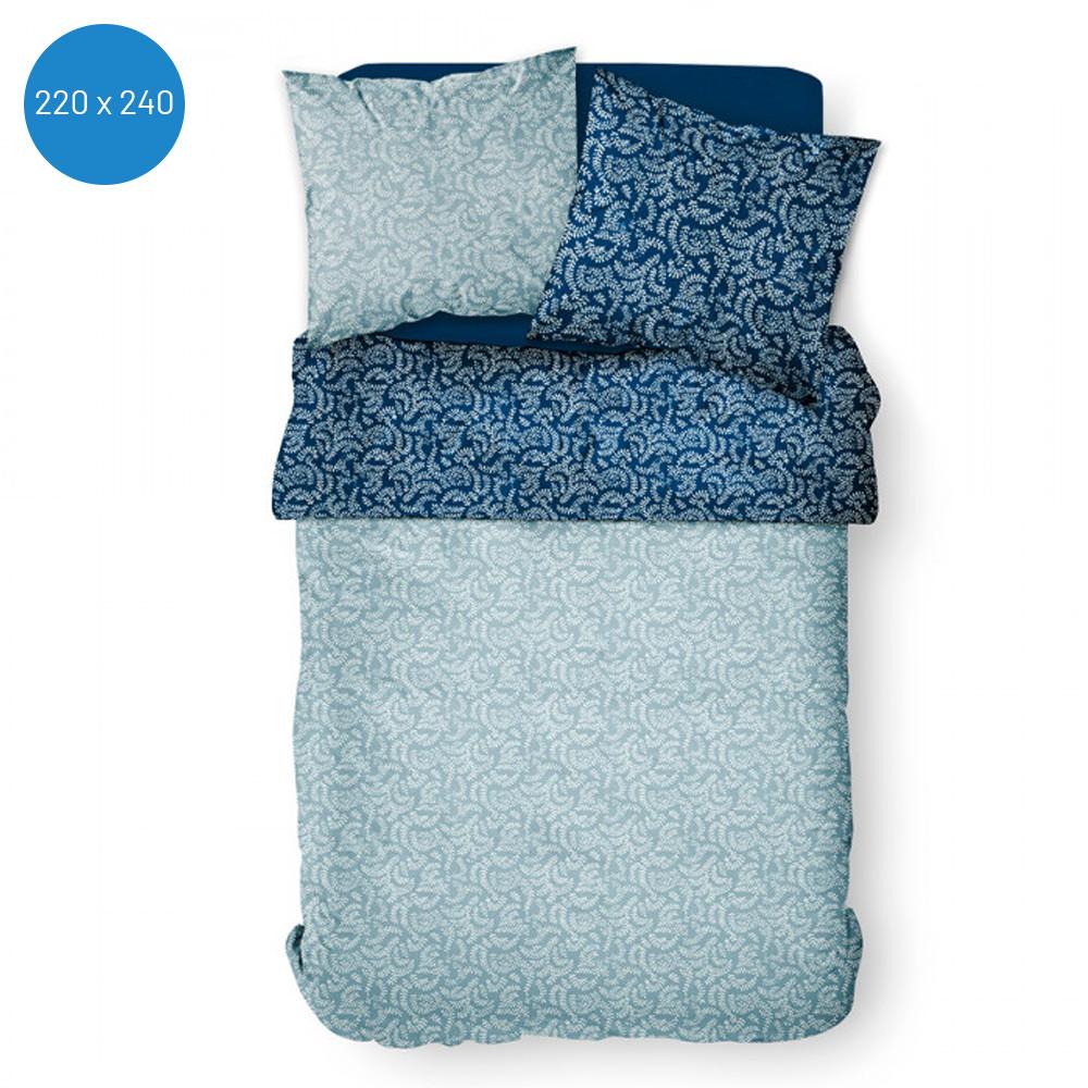 Parure de Lit Vert/Bleu 220x240cm Today Coton 57 Fils Sunshine vue 2