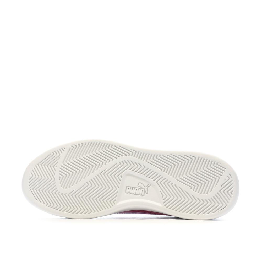 Baskets Blanches/Rouges Fille Puma Smash 3.0 vue 5