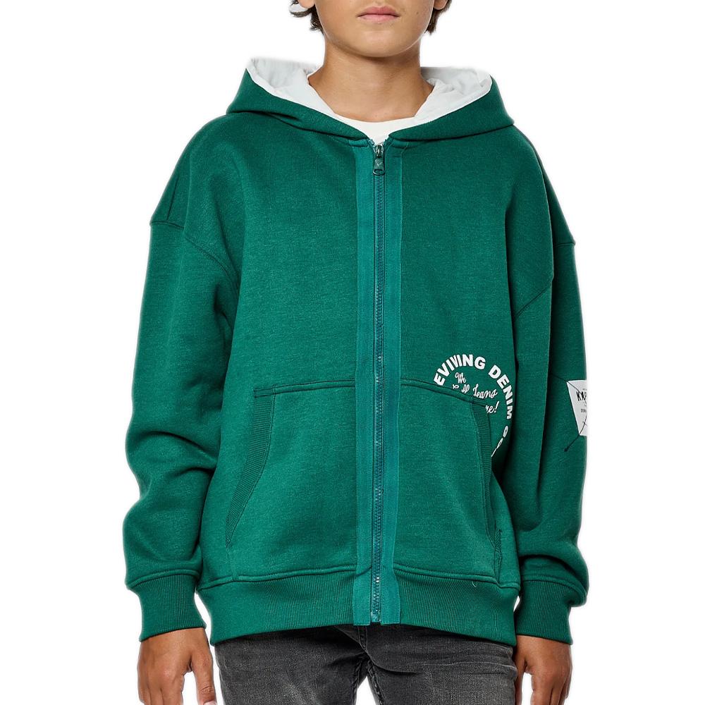 Sweat Zippé Umeå Björklöven Garçon 158/164 - Vert, Style Universitaire, Hockey