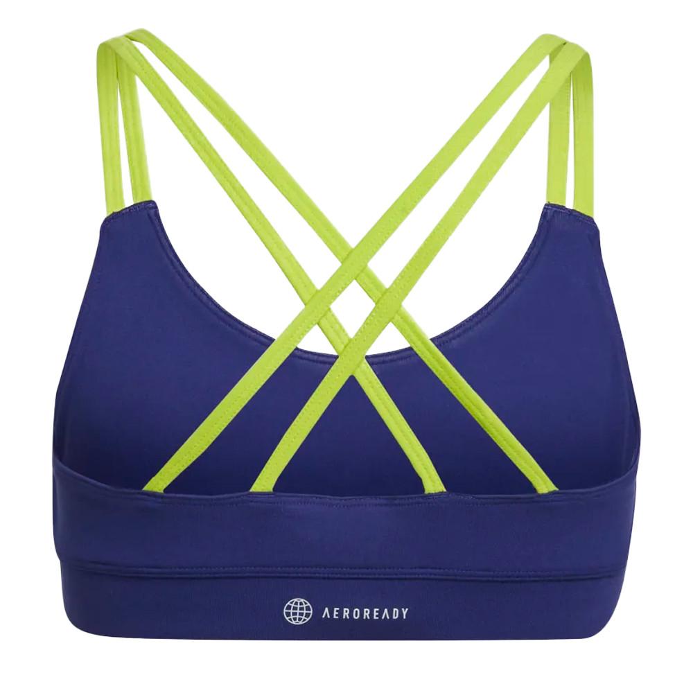Brassière Marine/Vert Fille Adidas Yoga vue 2