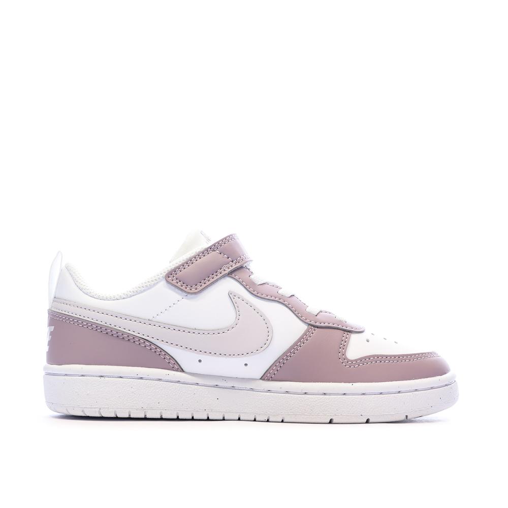 Baskets Gris/Blanc Fille Nike Court Borough Low vue 2