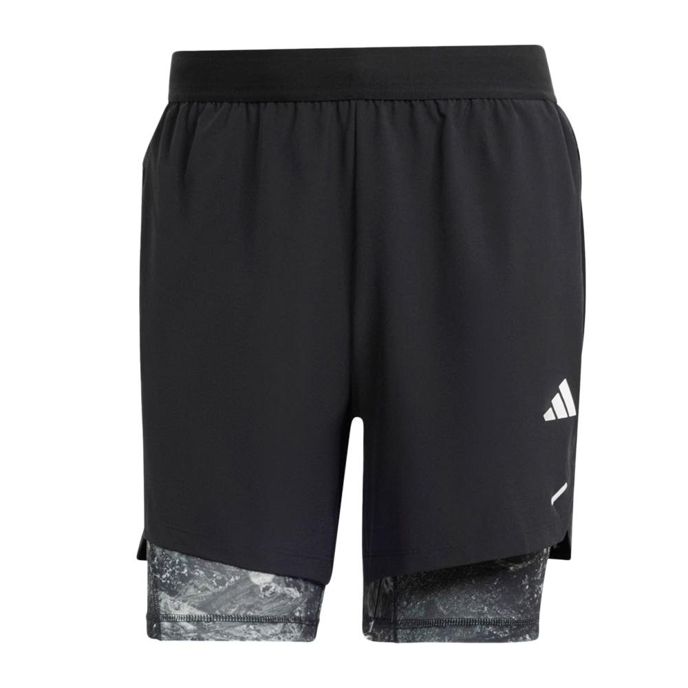 Short de Running Noir Homme Adidas Wo Pow 2in1 vue 3
