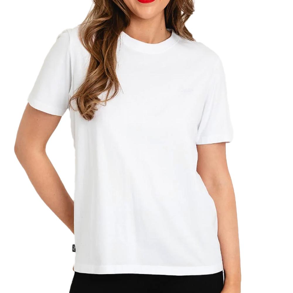 T-shirt Blanc Femme Superdry Vintage Logo pas cher