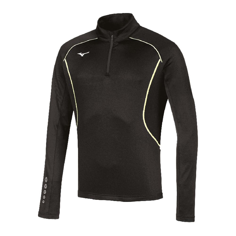Sweat Noir/Vert Homme Mizuno Team Premium Warmer pas cher