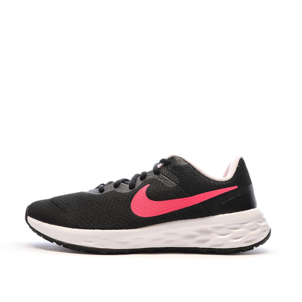 Baskets Noire/Rose Fille Nike Revolution 6 pas cher