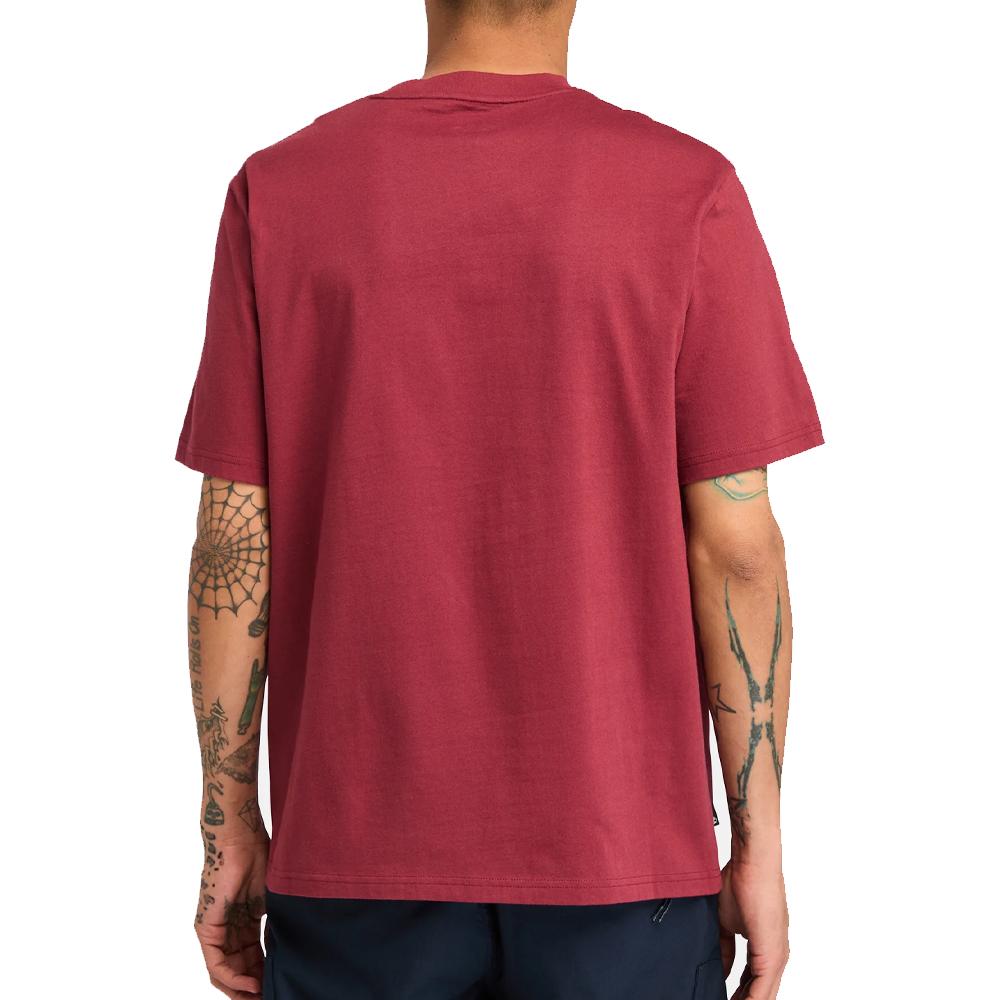 T-Shirt Bordeaux Homme Timberland Sleeve vue 2