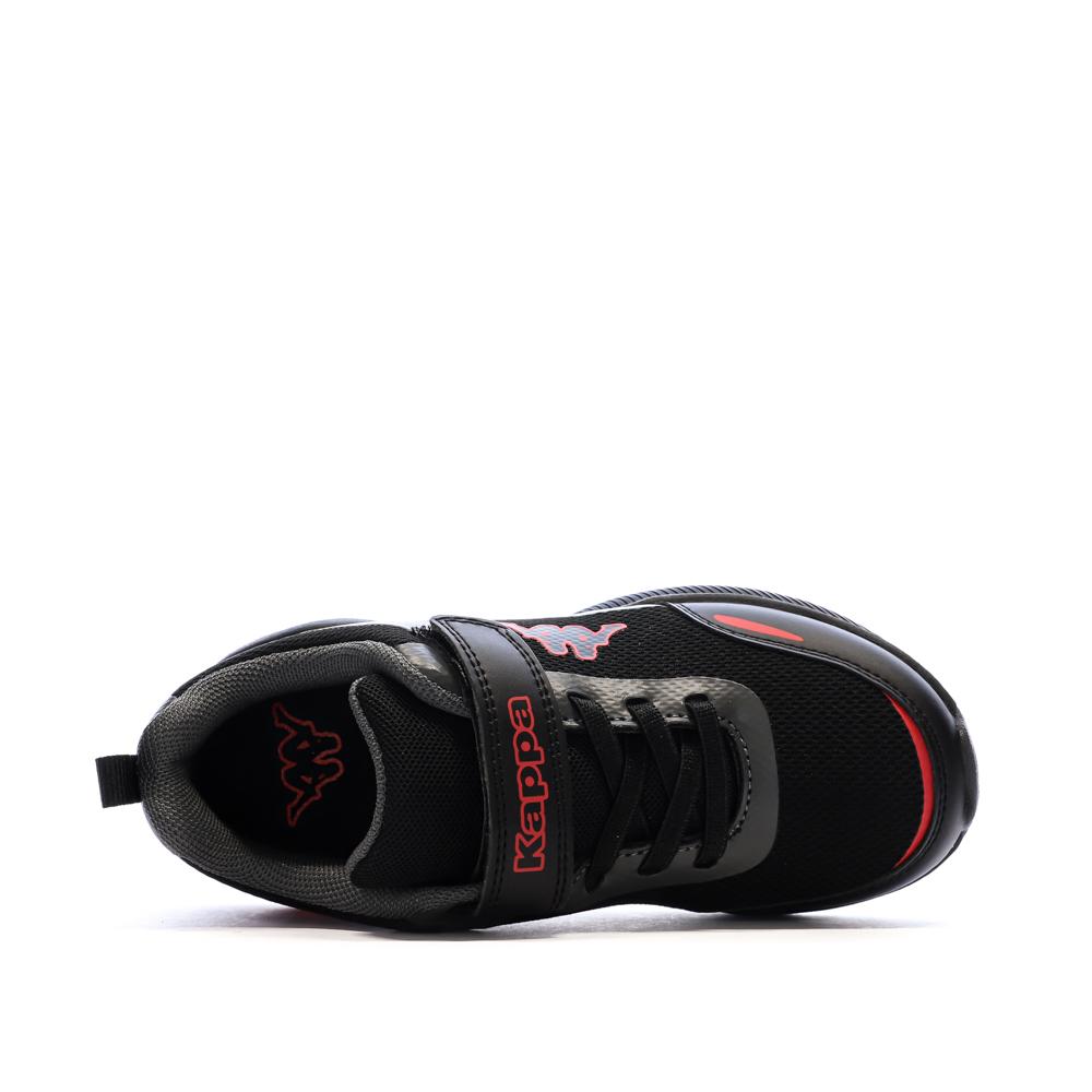 Baskets Noir/Rouge Garçon Kappa Logo Pylos123 vue 4