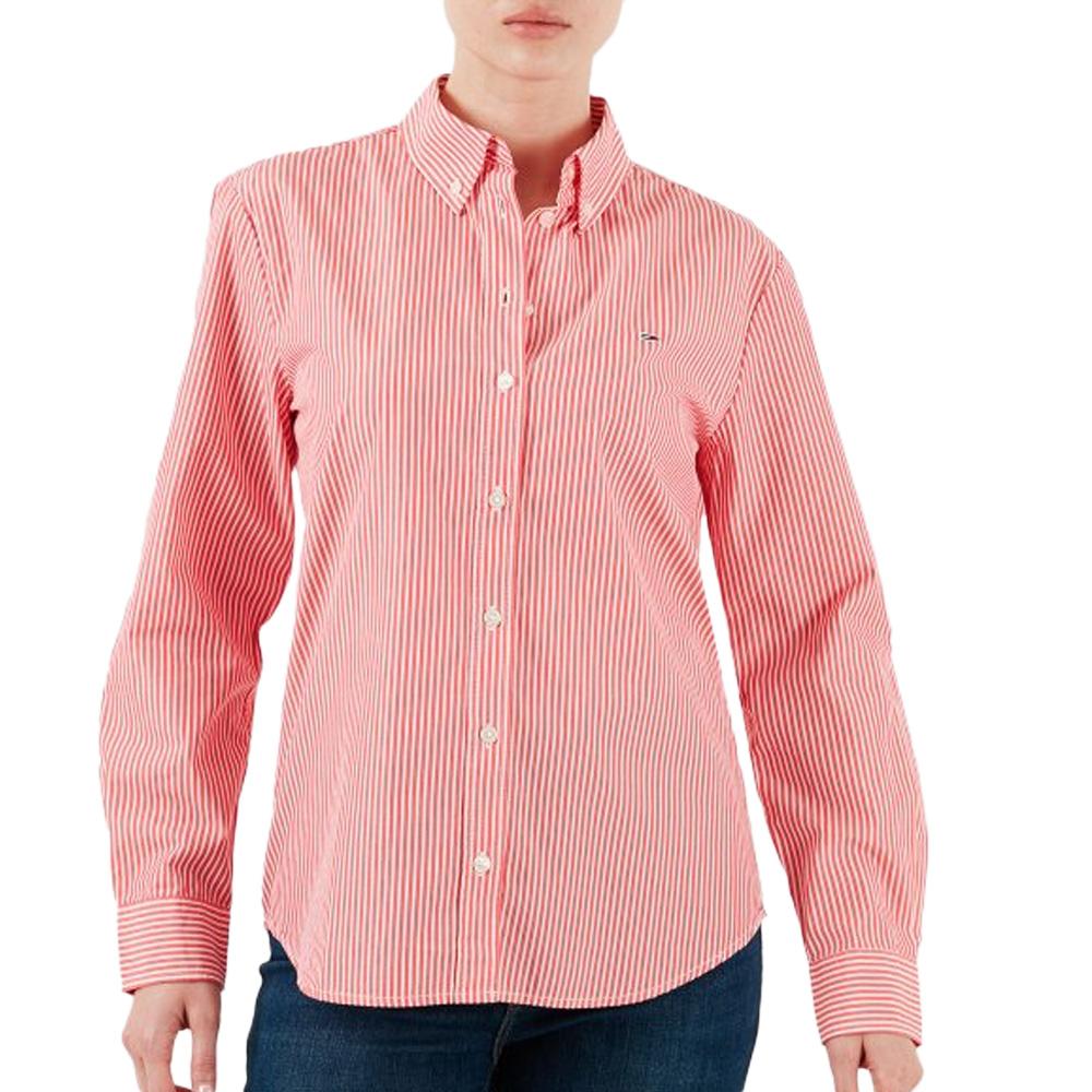 Chemise Rayure Rouge Femme Tommy Hilfiger Pinstripe pas cher