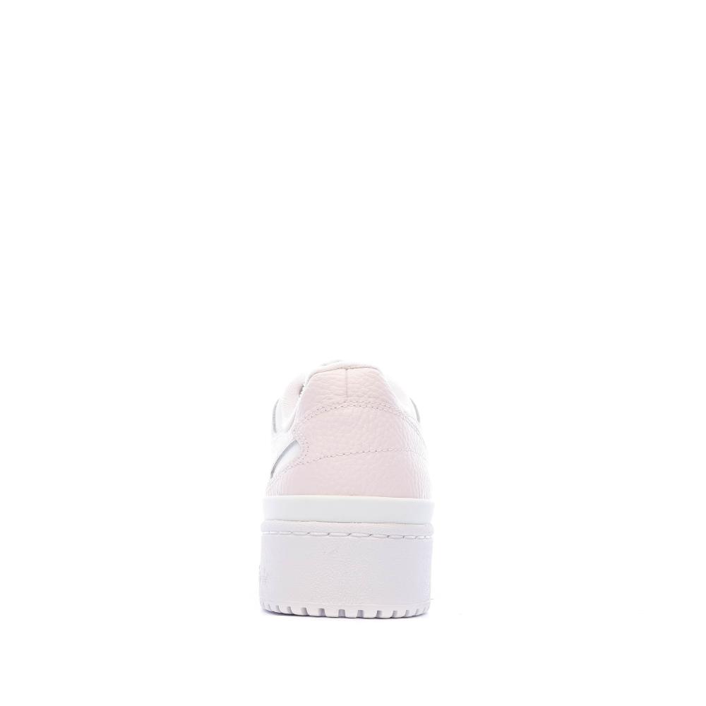 Baskets Blanches/Rose Femme Adidas Forum Bold vue 3