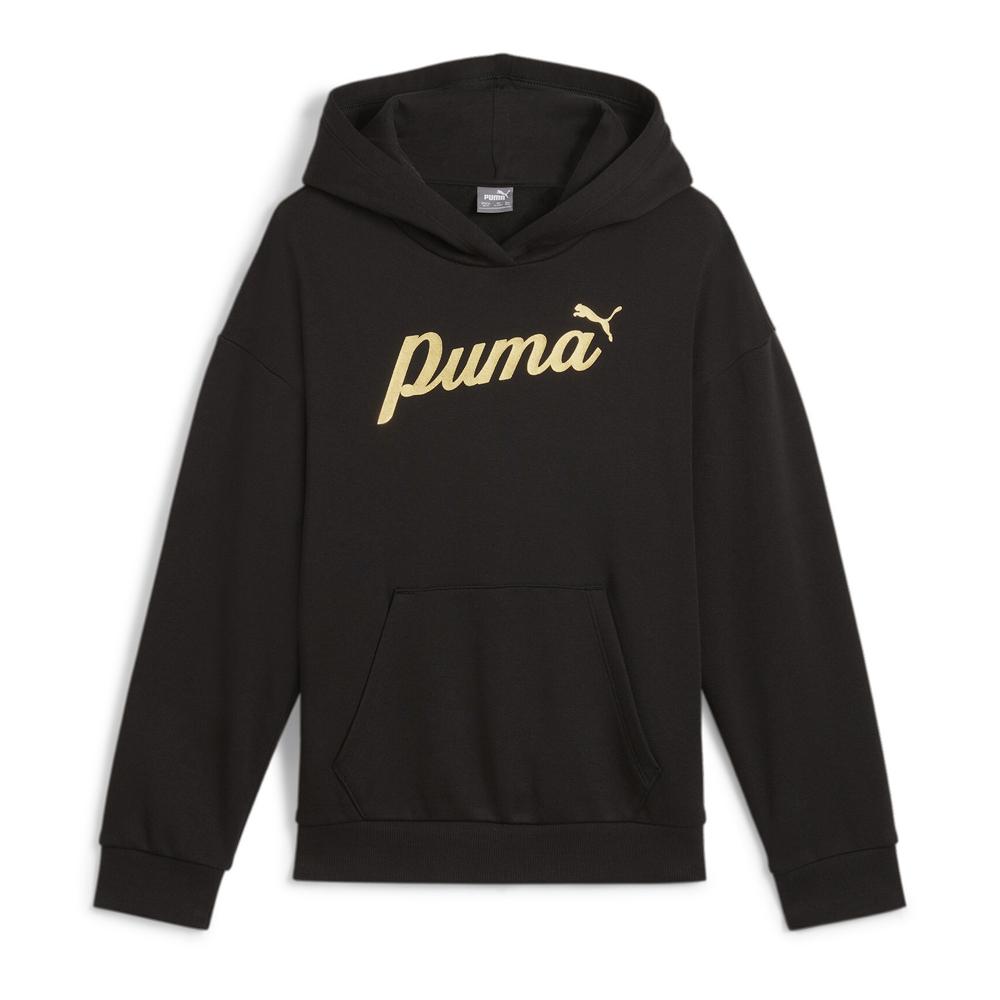 Sweat Noir Fille Puma Script Metallic pas cher