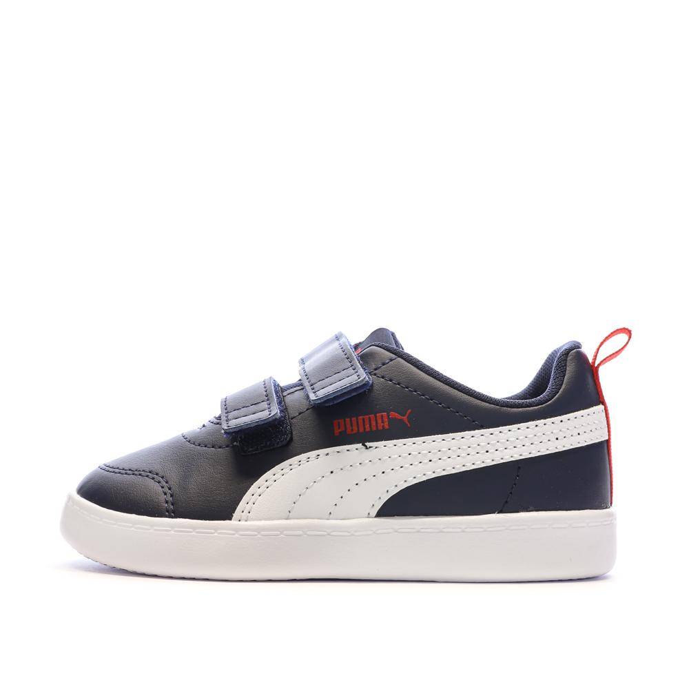 Baskets Marine Garçon Puma Courtflex V2 pas cher