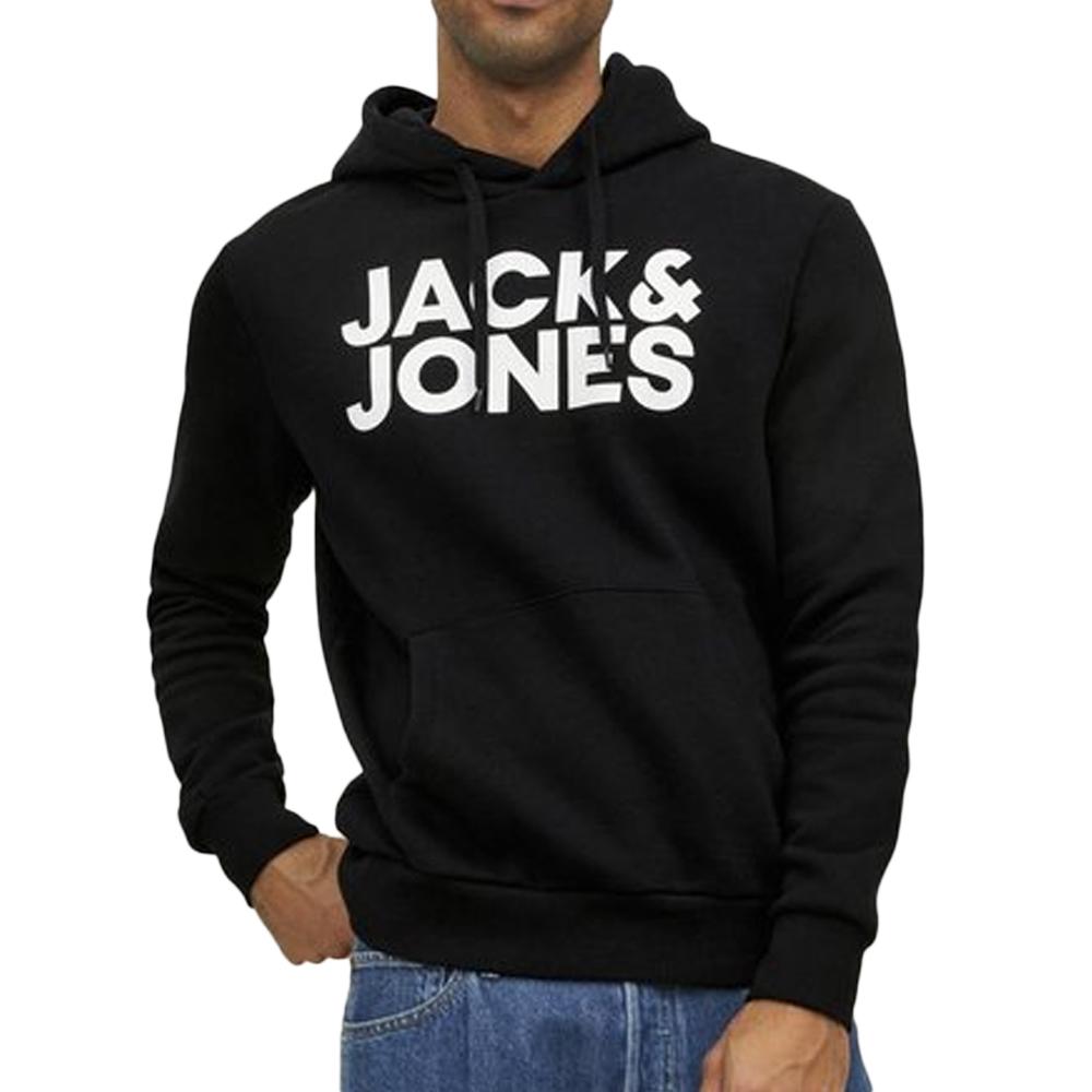 Sweat à capuche Noir Homme Jack & Jones Corp Hood pas cher