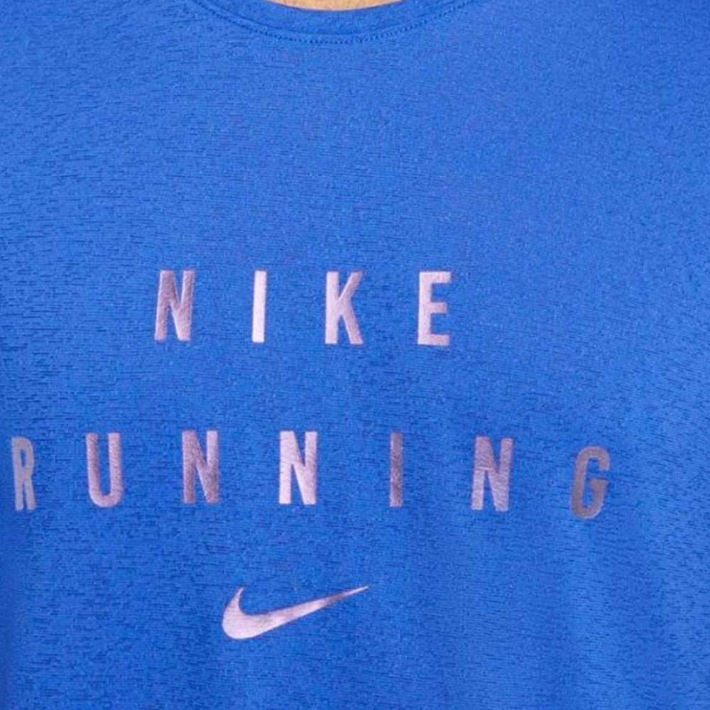 Maillot de sport Bleu Homme Nike Miler Top vue 3