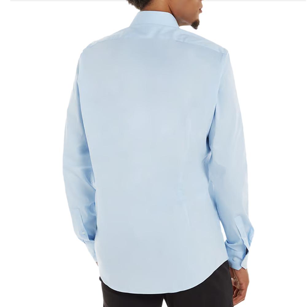 Chemise Bleu Homme Calvin Klein Jeans Poplin Stretch Regul vue 2