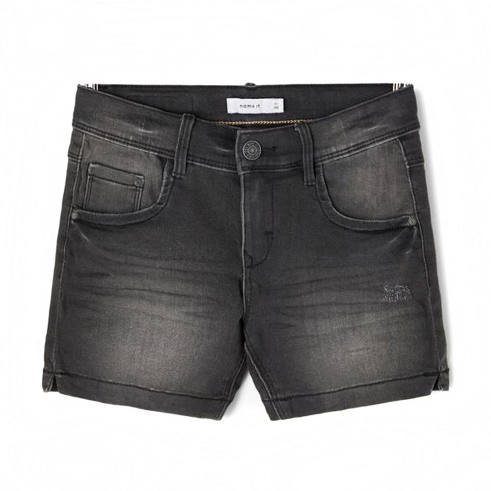 Short en Jean Noir Fille Name It SALLI pas cher