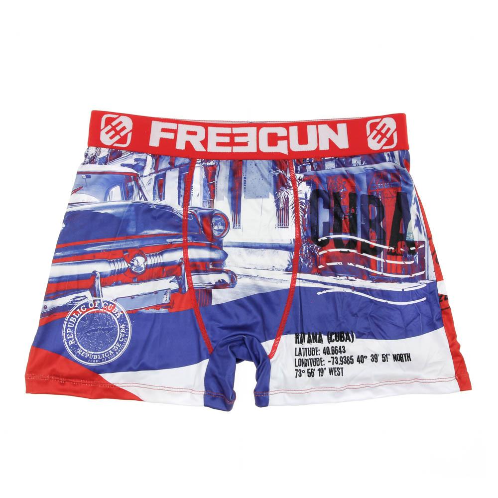 Boxer Bleu/Rouge Homme Freegun Cuba pas cher