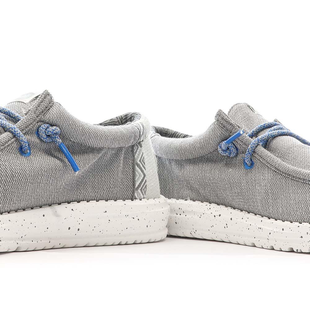 Chaussures Grises Clair Homme Hey Dude Wally 40716 vue 7