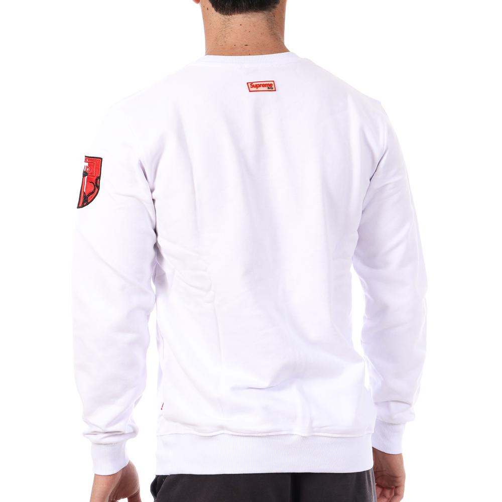 Sweat Blanc Homme Supreme Grip Italy vue 2