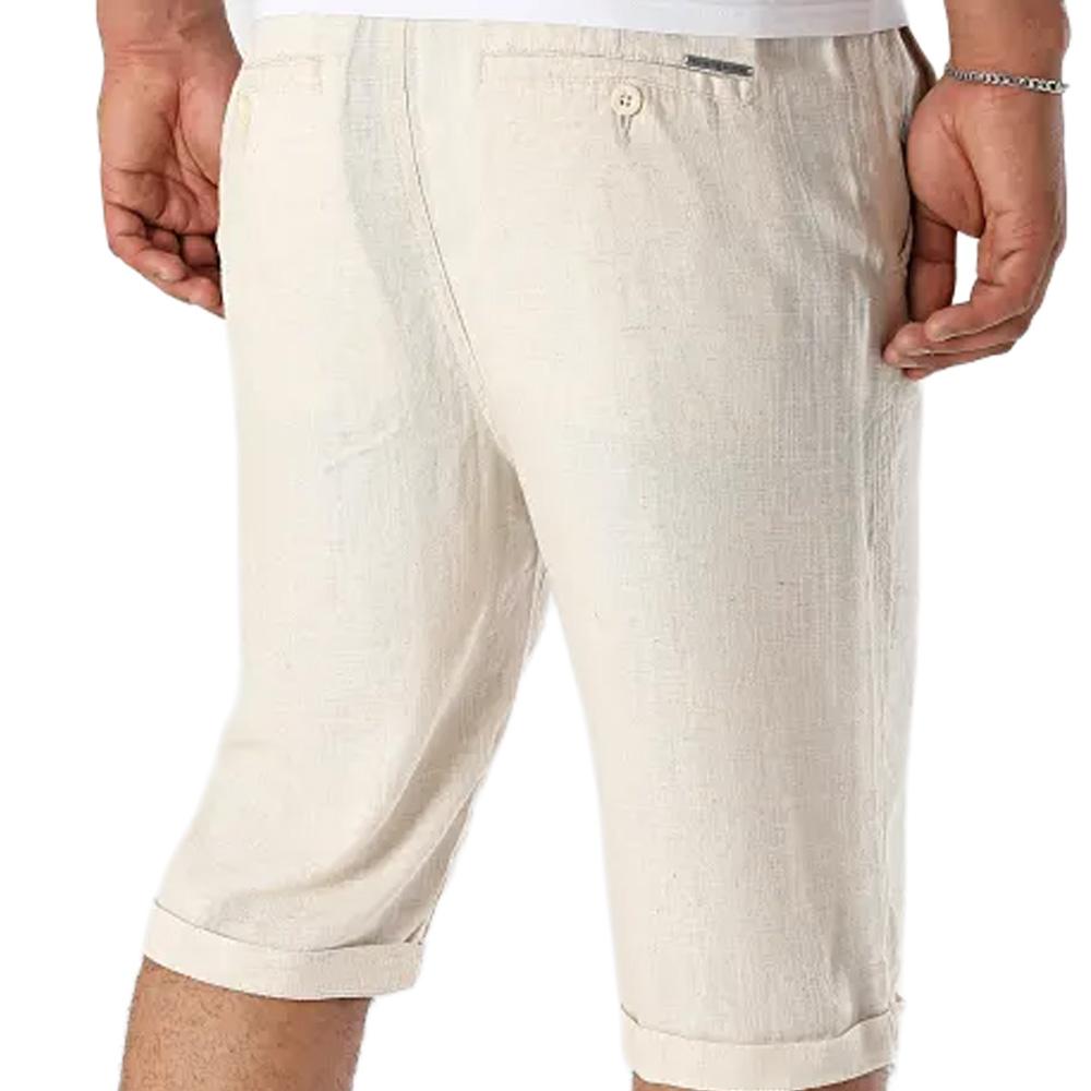 Pantalones cortos beige para hombre de Paname Brothers BALI ver 2