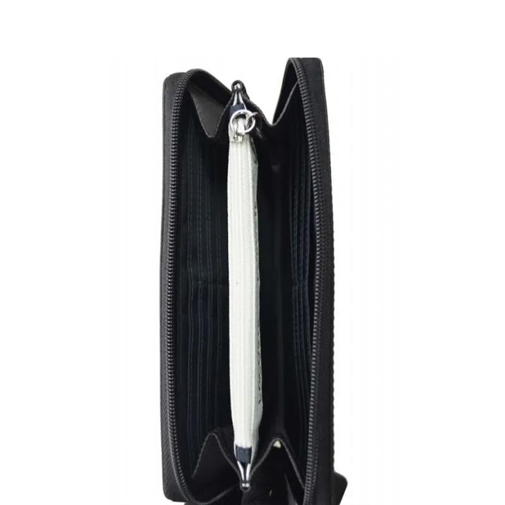 Portefeuille Noir Femme Lacoste Money Pieces Concept vue 2