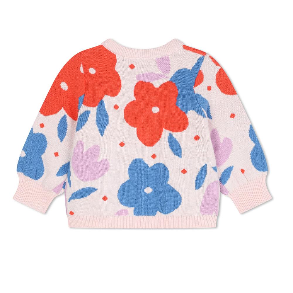 Pull Rose à Fleurs Fille Carrément Beau Y30215 vue 2