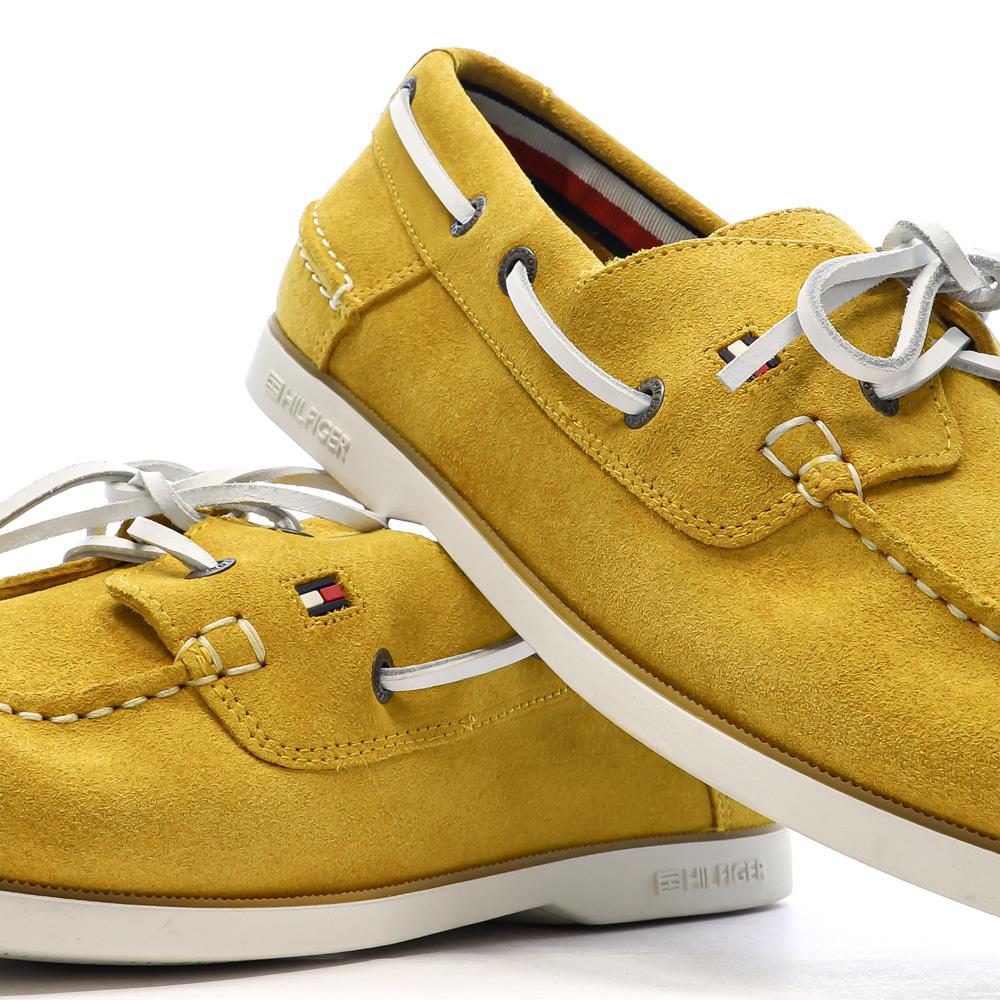 Chaussures Bateau Jaune Homme Tommy Hilfiger Classic Suede vue 7