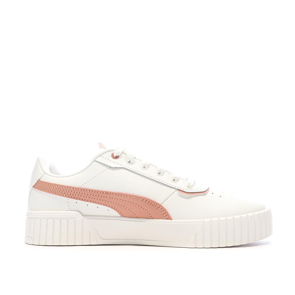 Baskets Blanches/Roses Femme Puma Carina 395017 vue 2